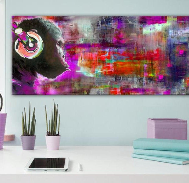 Stretched Canvas Animal Art - Colours Of Music