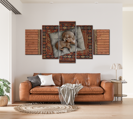 Animal Canvas Wall Art - Cute Kittens - 5 Pieces