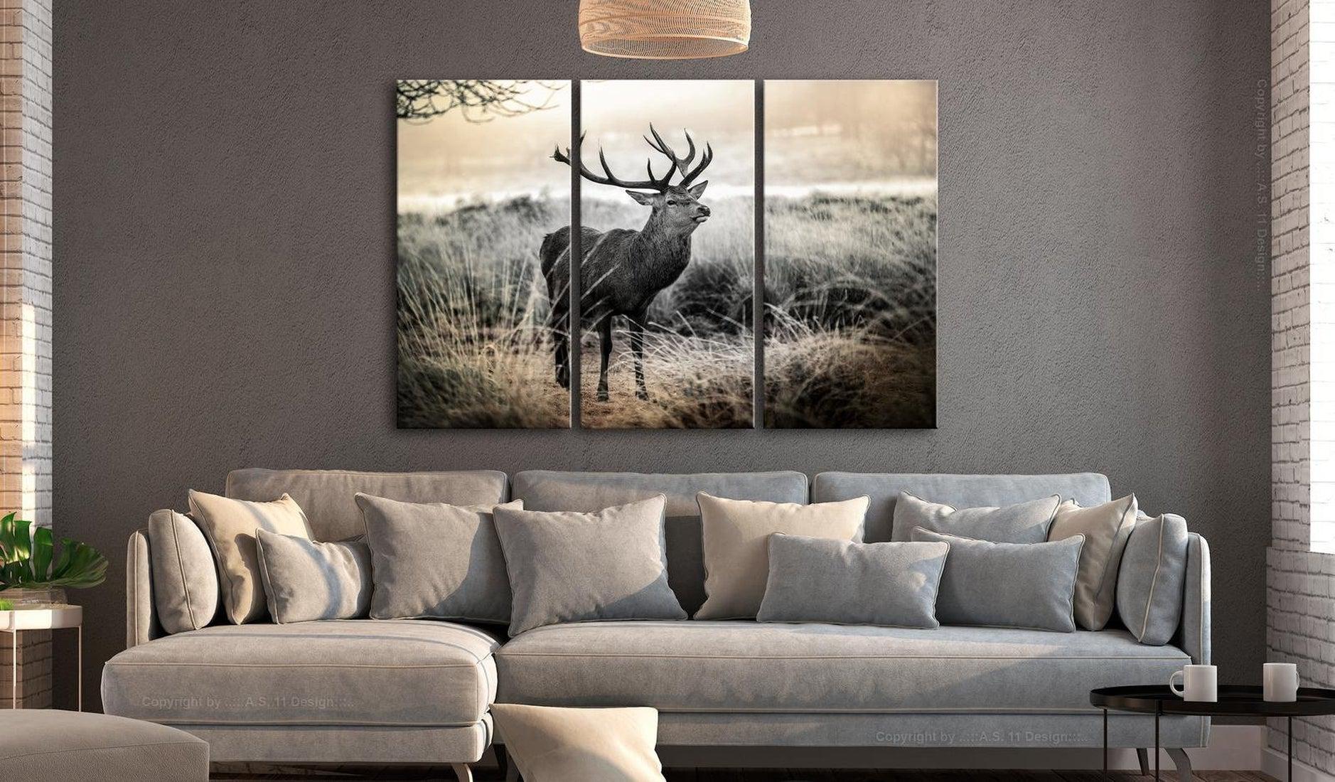 Stretched Canvas Animal Art - Dangerous Horns