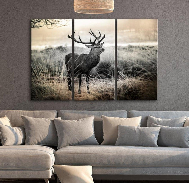Stretched Canvas Animal Art - Dangerous Horns