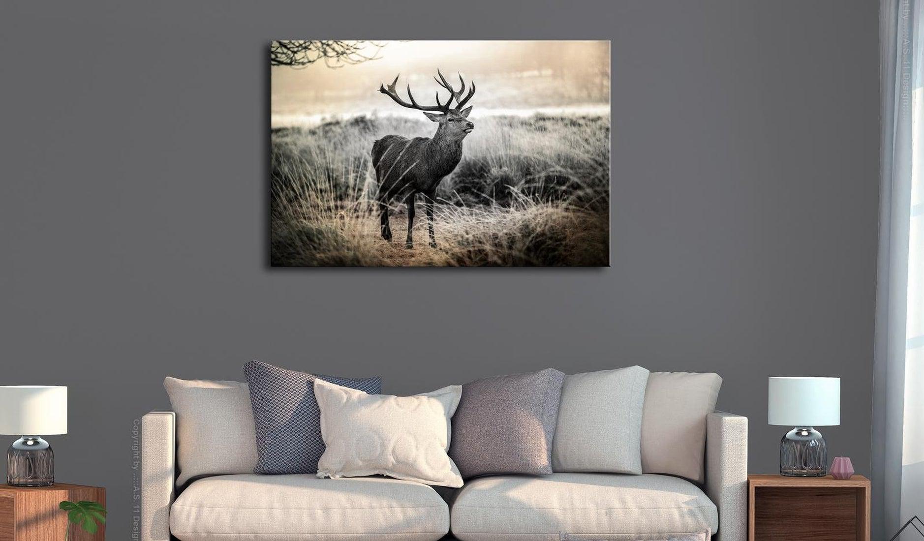 Stretched Canvas Animal Art - Dangerous Horns