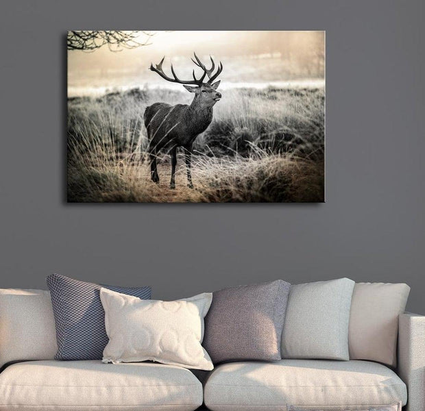 Stretched Canvas Animal Art - Dangerous Horns