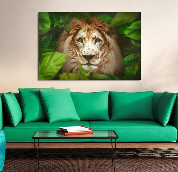 Stretched Canvas Animal Art - Eyes Of The Jungle