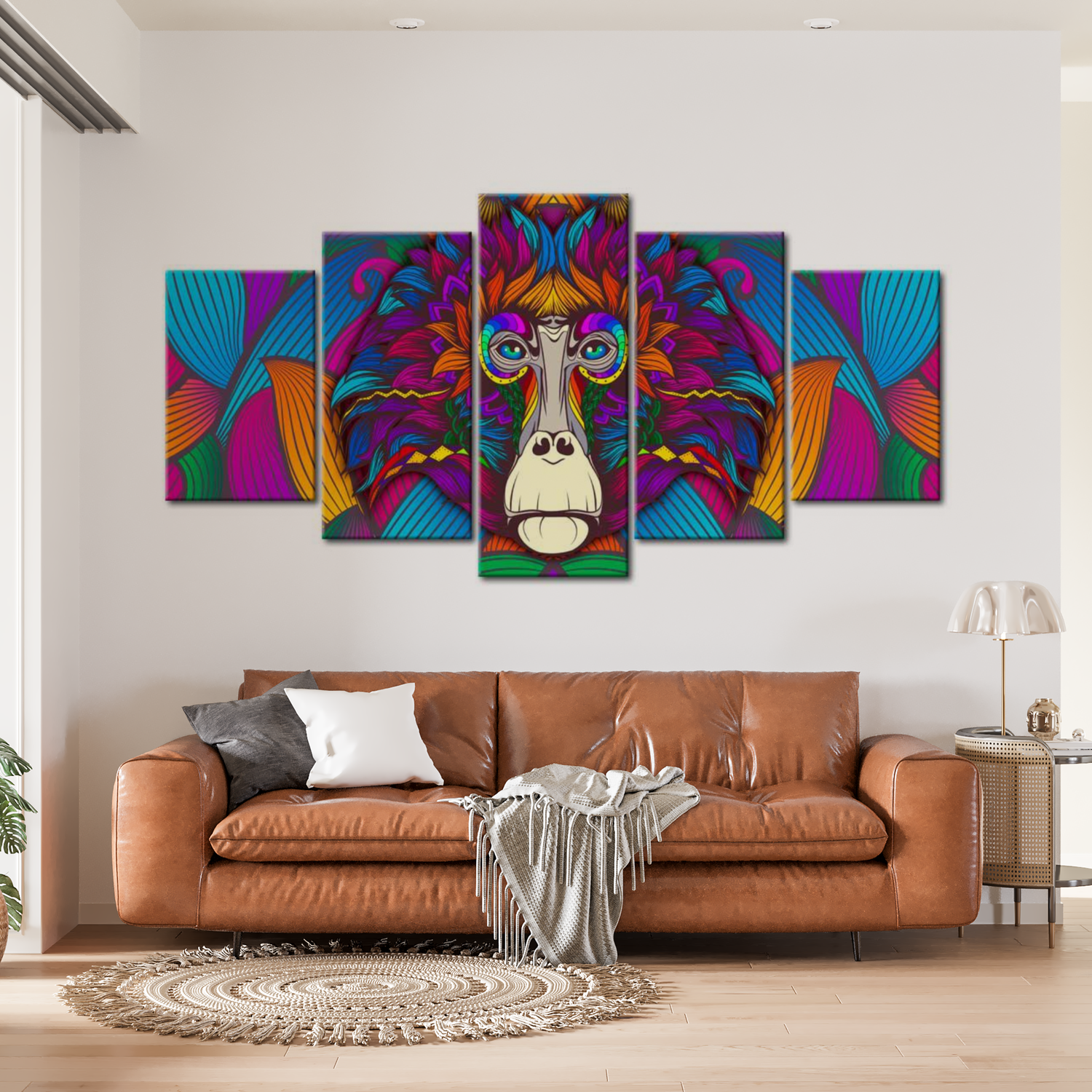 Stretched Canvas Animal Art - Hypnosis Of Colours 40"Wx20"H