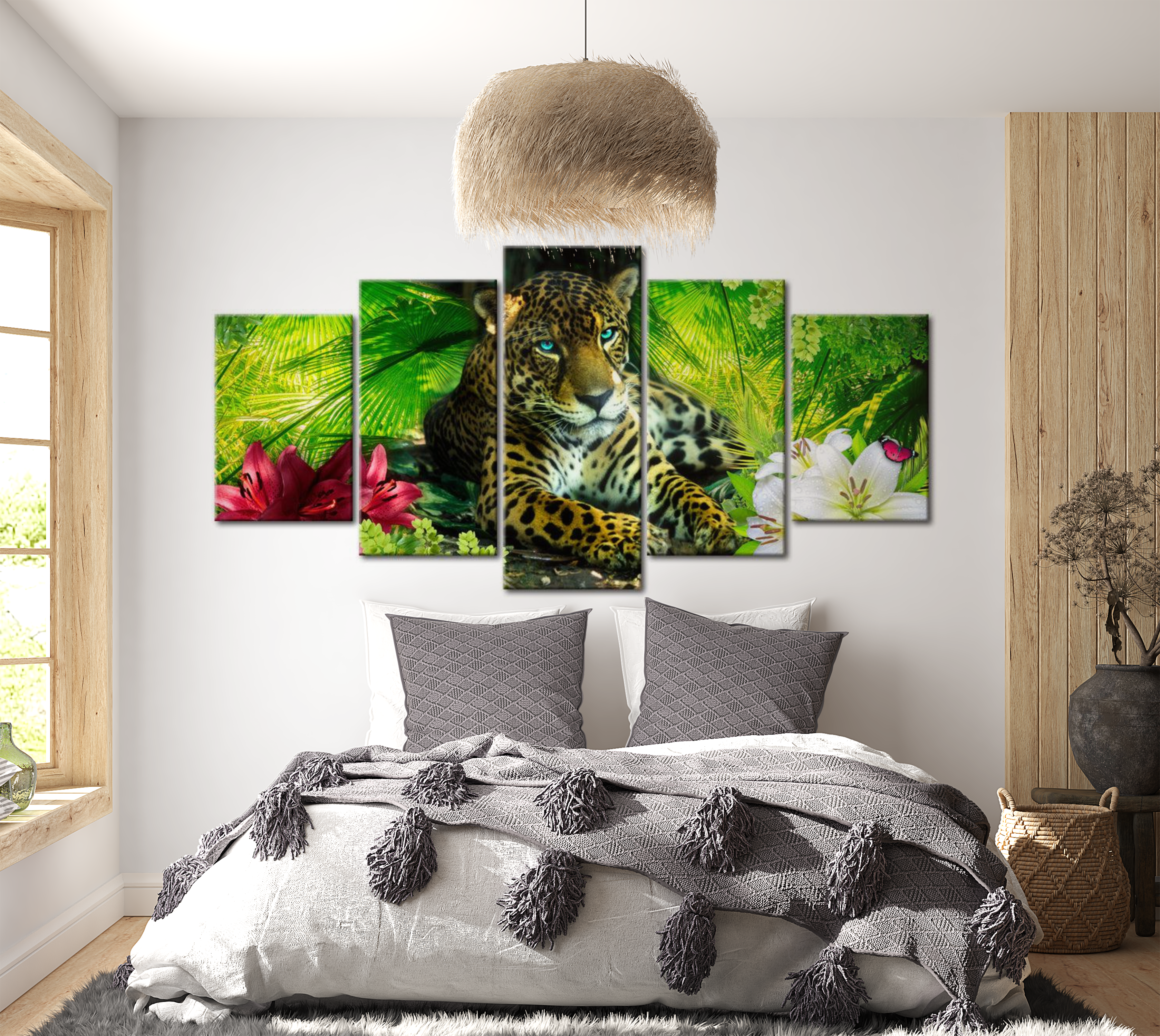 Stretched Canvas Animal Art - Jaguar 40"Wx20"H