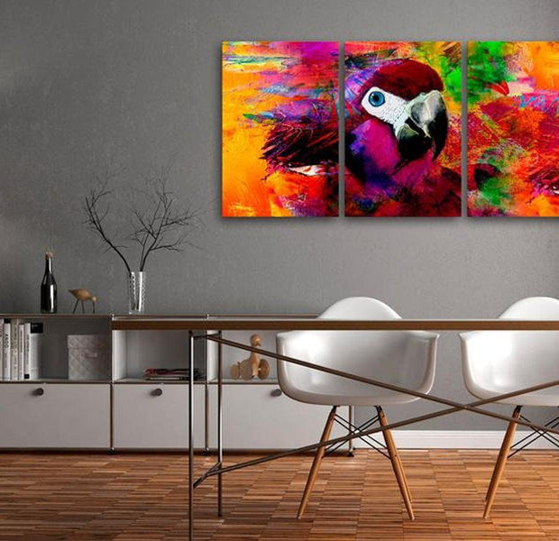 Stretched Canvas Animal Art - Jungle Of Colours