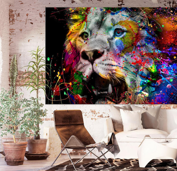 Stretched Canvas Animal Art - King of Kings Wide