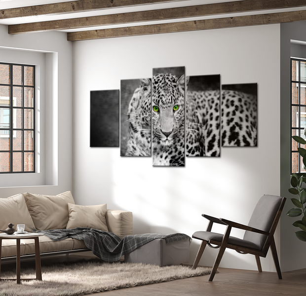 Animal Canvas Wall Art - Leopard - 5 Pieces
