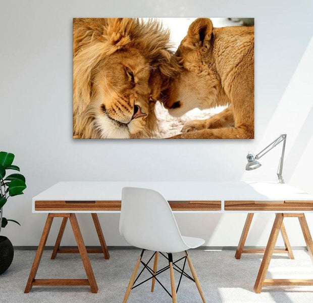 Stretched Canvas Animal Art - Love Secret