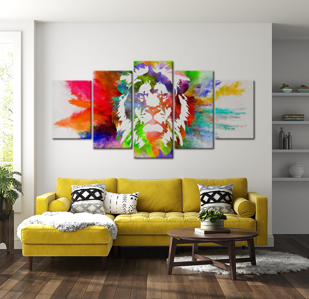 Animal Canvas Wall Art - Master Of Energy - 5 Pieces