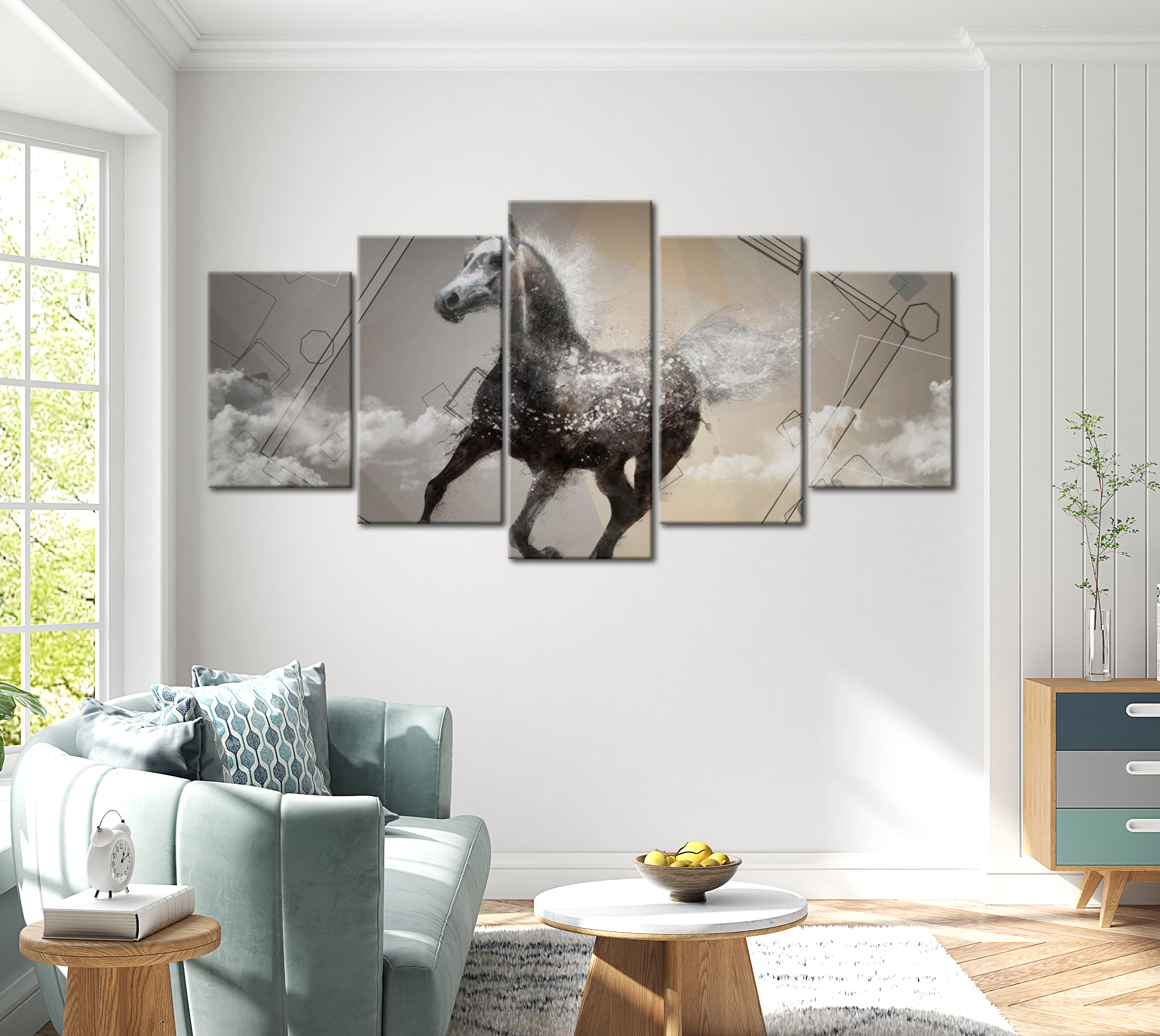 Stretched Canvas Animal Art - Fancy Gallop 40"Wx20"H