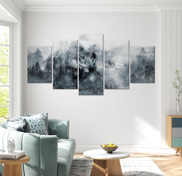 Animal Canvas Wall Art - Mountain Predator - 5 Pieces
