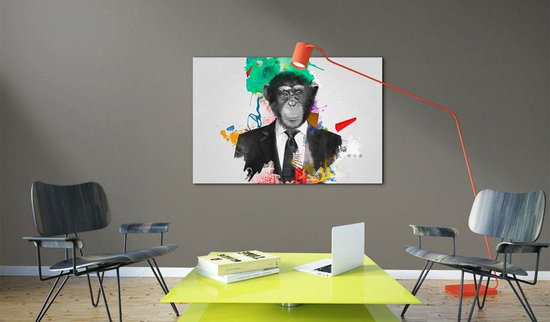 Stretched Canvas Animal Art - Mr Monkey