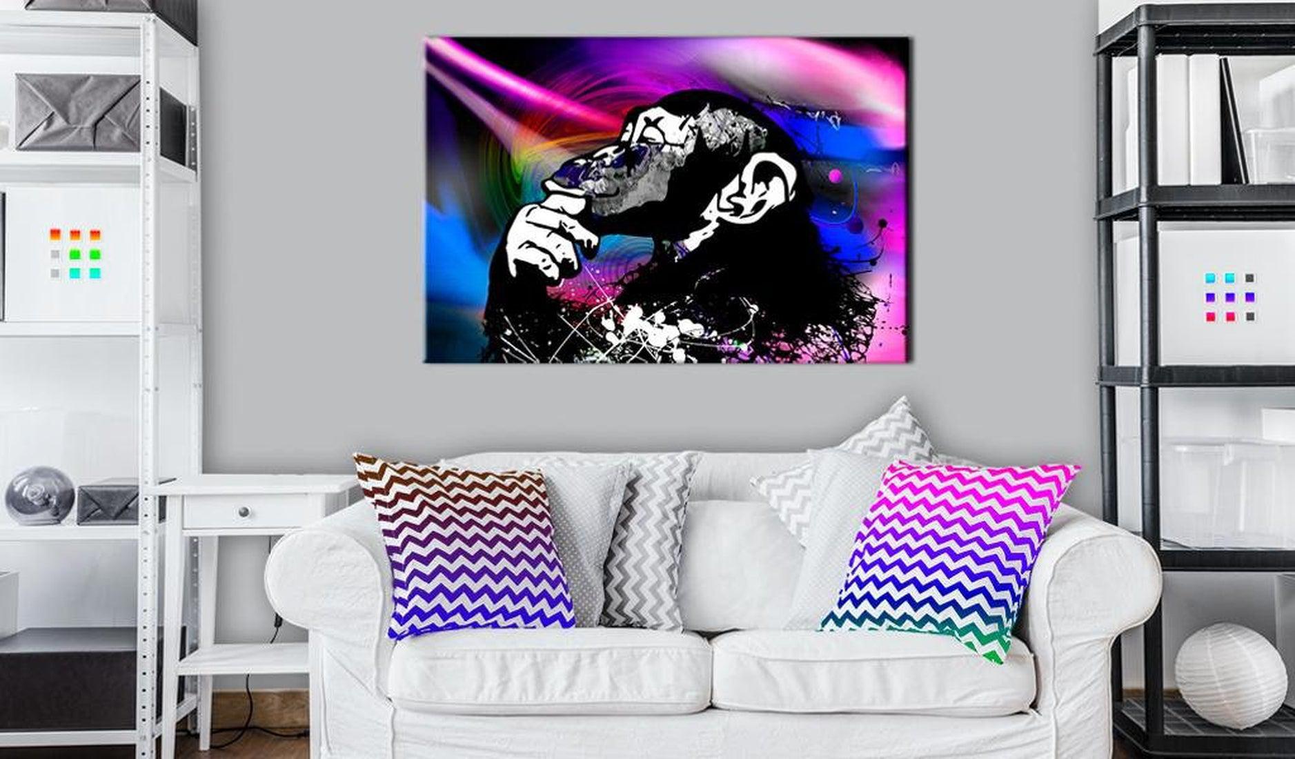 Stretched Canvas Animal Art - Neon Party