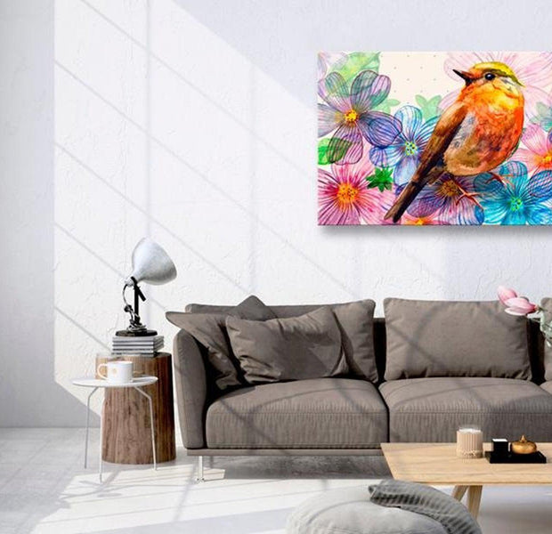 Stretched Canvas Animal Art - Nightingale Song