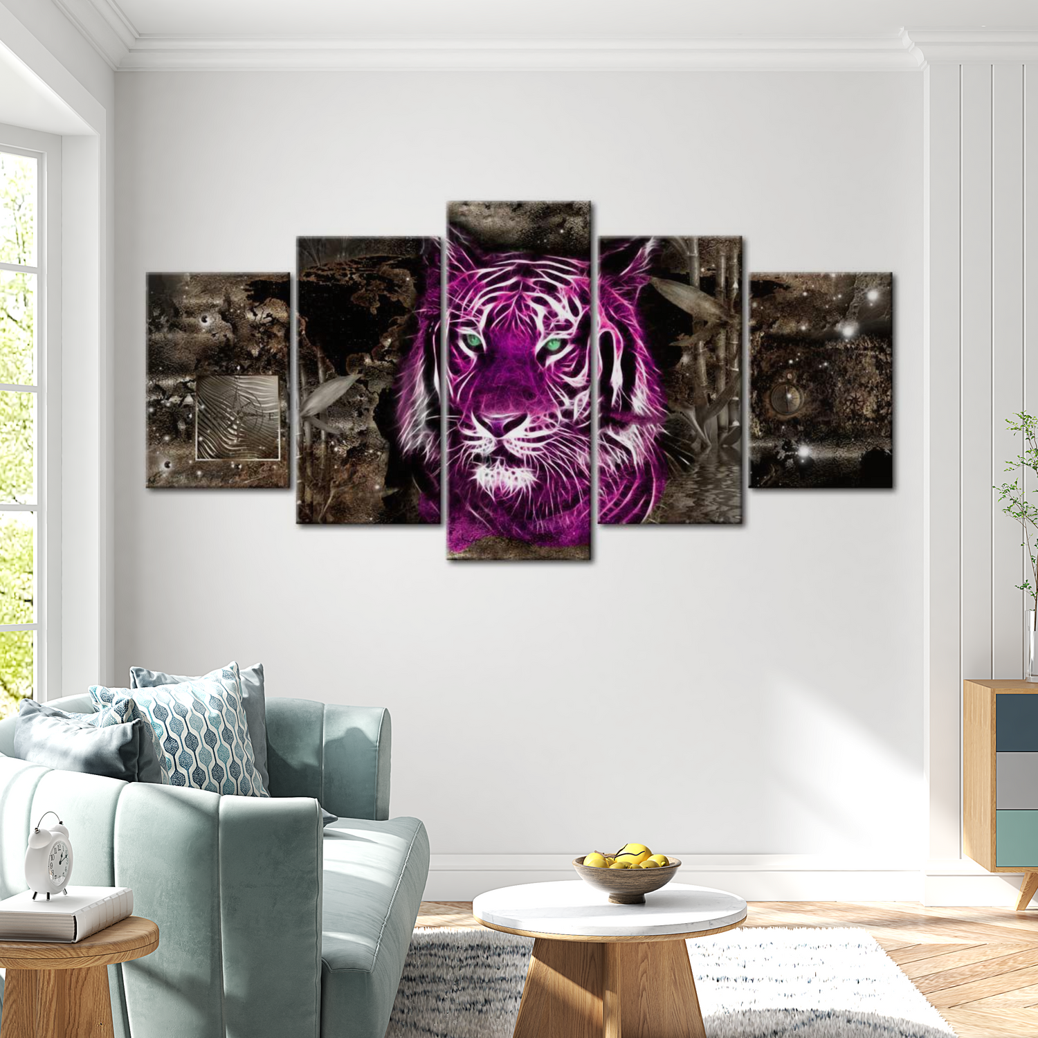 Stretched Canvas Animal Art - Purple King 40"Wx20"H