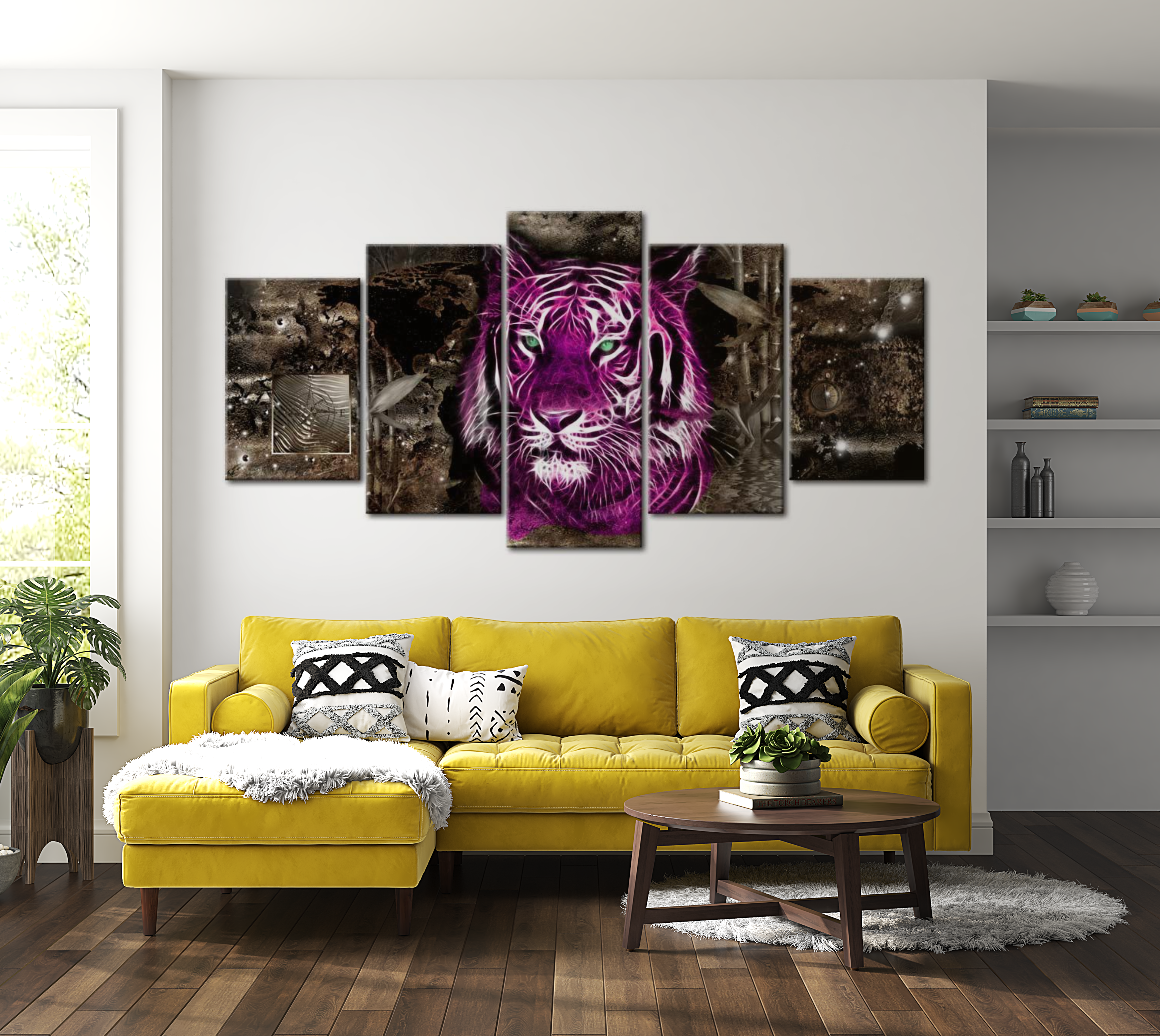 Stretched Canvas Animal Art - Purple King 40"Wx20"H