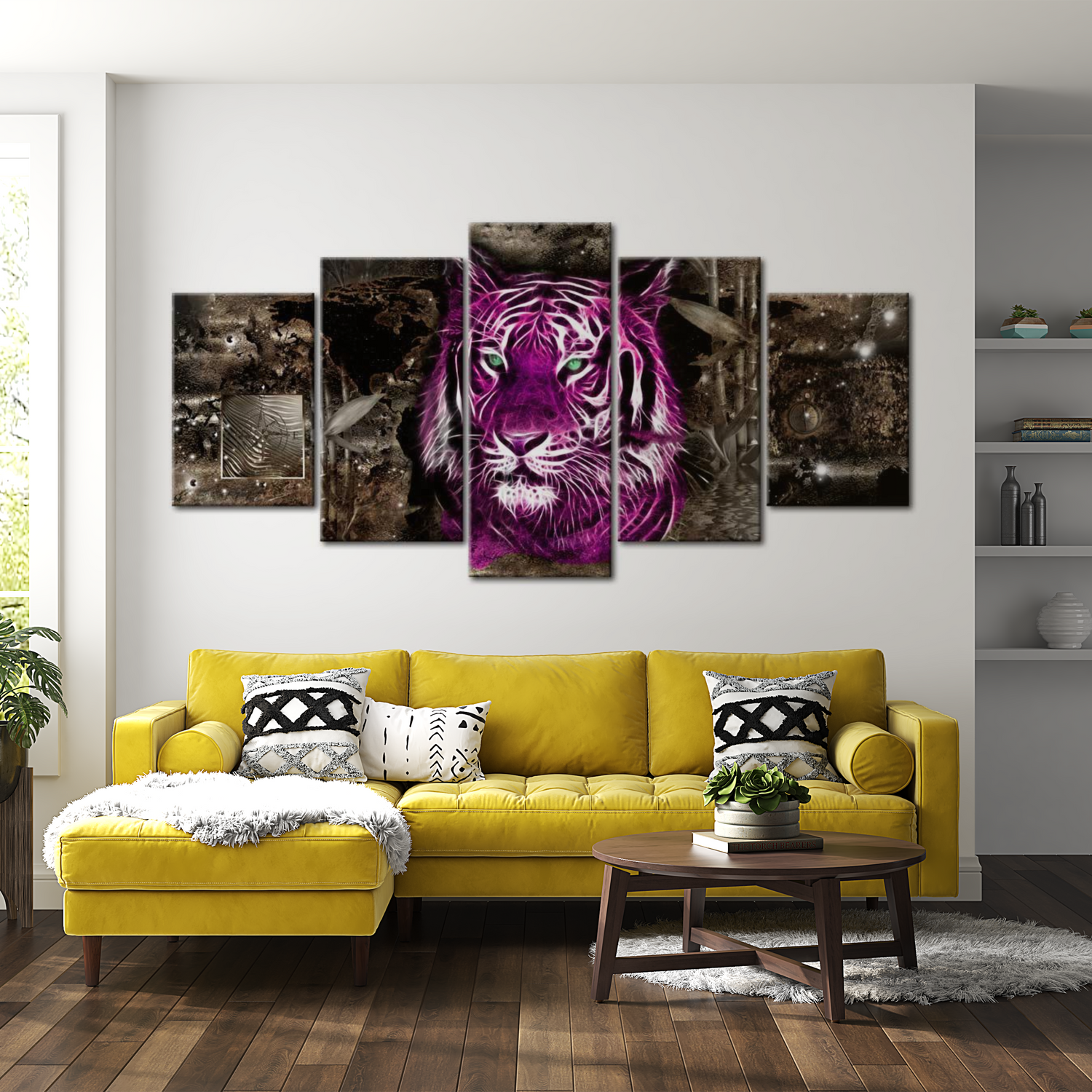 Stretched Canvas Animal Art - Purple King 40"Wx20"H