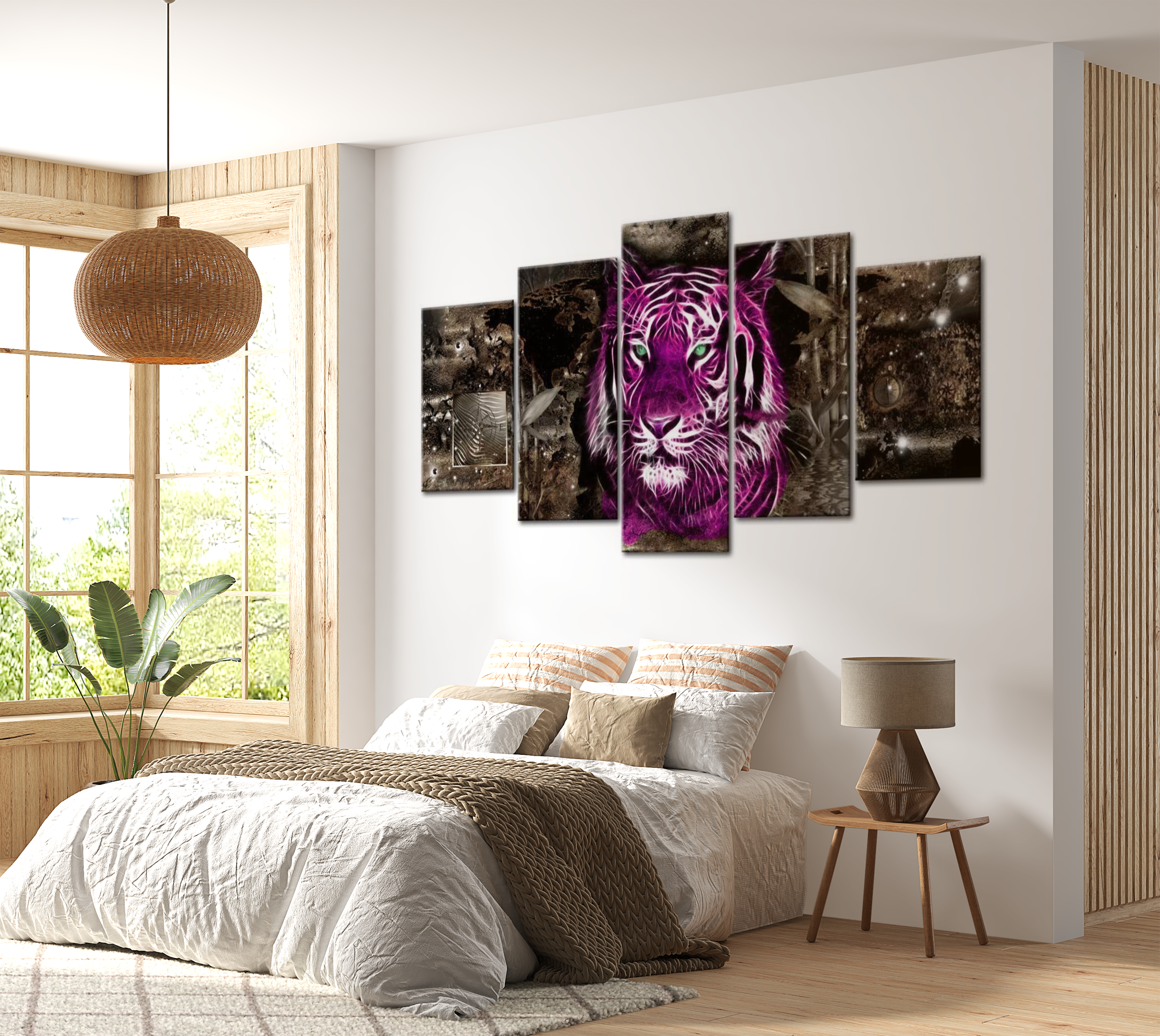 Stretched Canvas Animal Art - Purple King 40"Wx20"H