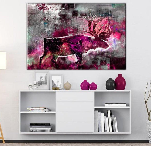 Stretched Canvas Animal Art - Ruby Caribou