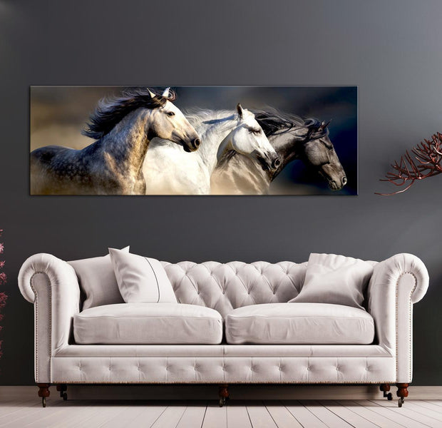 Stretched Canvas Animal Art - Sons Of The Wind Narrow