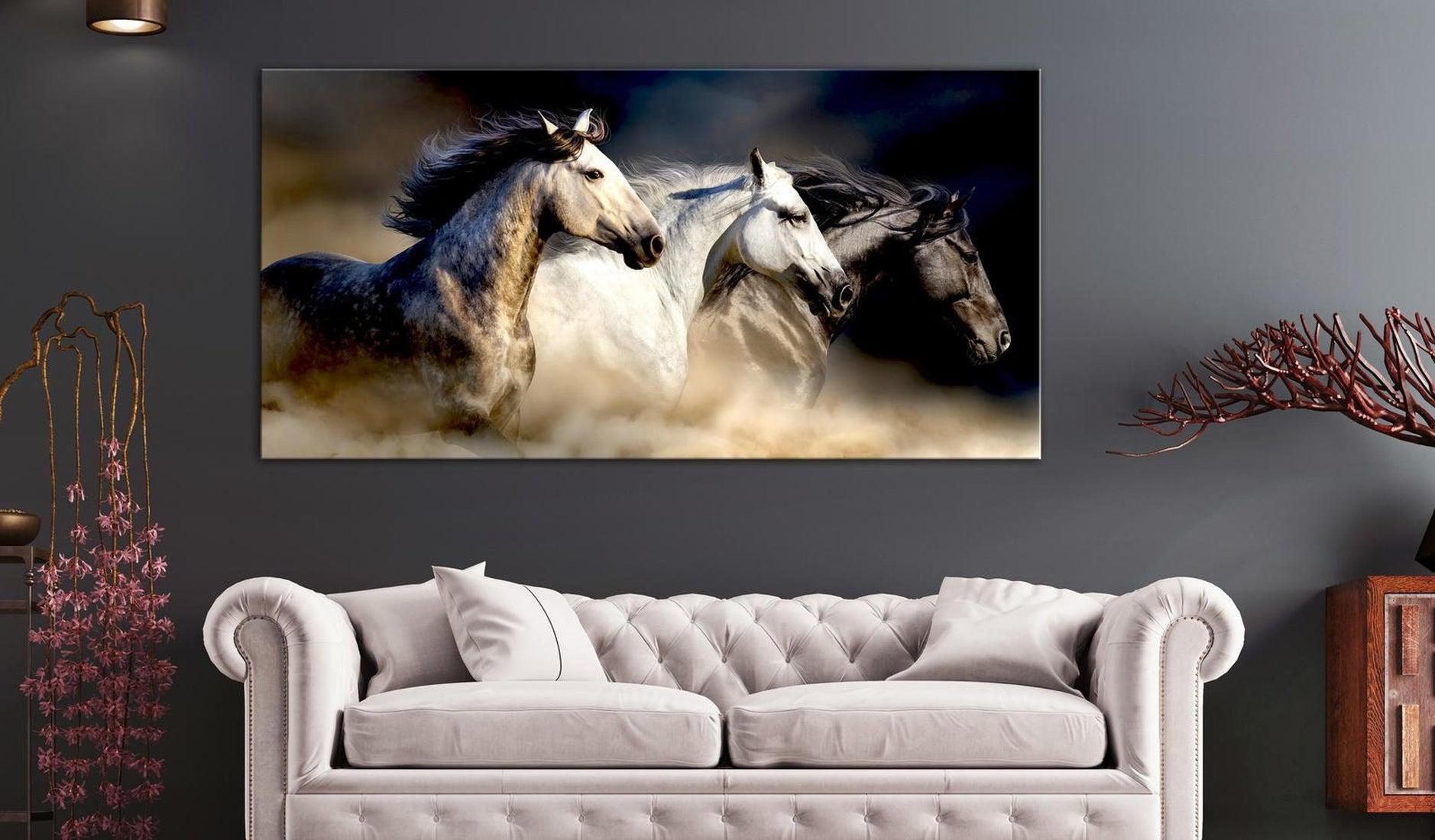 Stretched Canvas Animal Art - Sons Of The Wind Wide