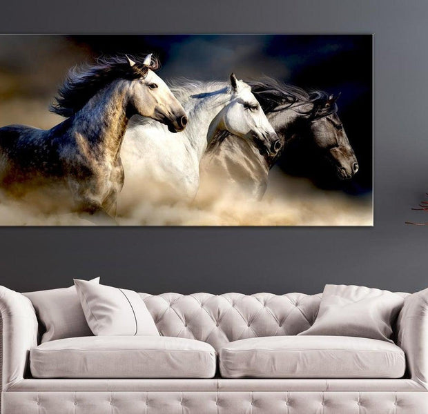 Stretched Canvas Animal Art - Sons Of The Wind Wide