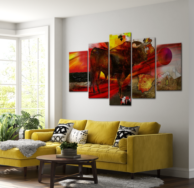 Animal Canvas Wall Art - Spanish Temper - 5 Pieces