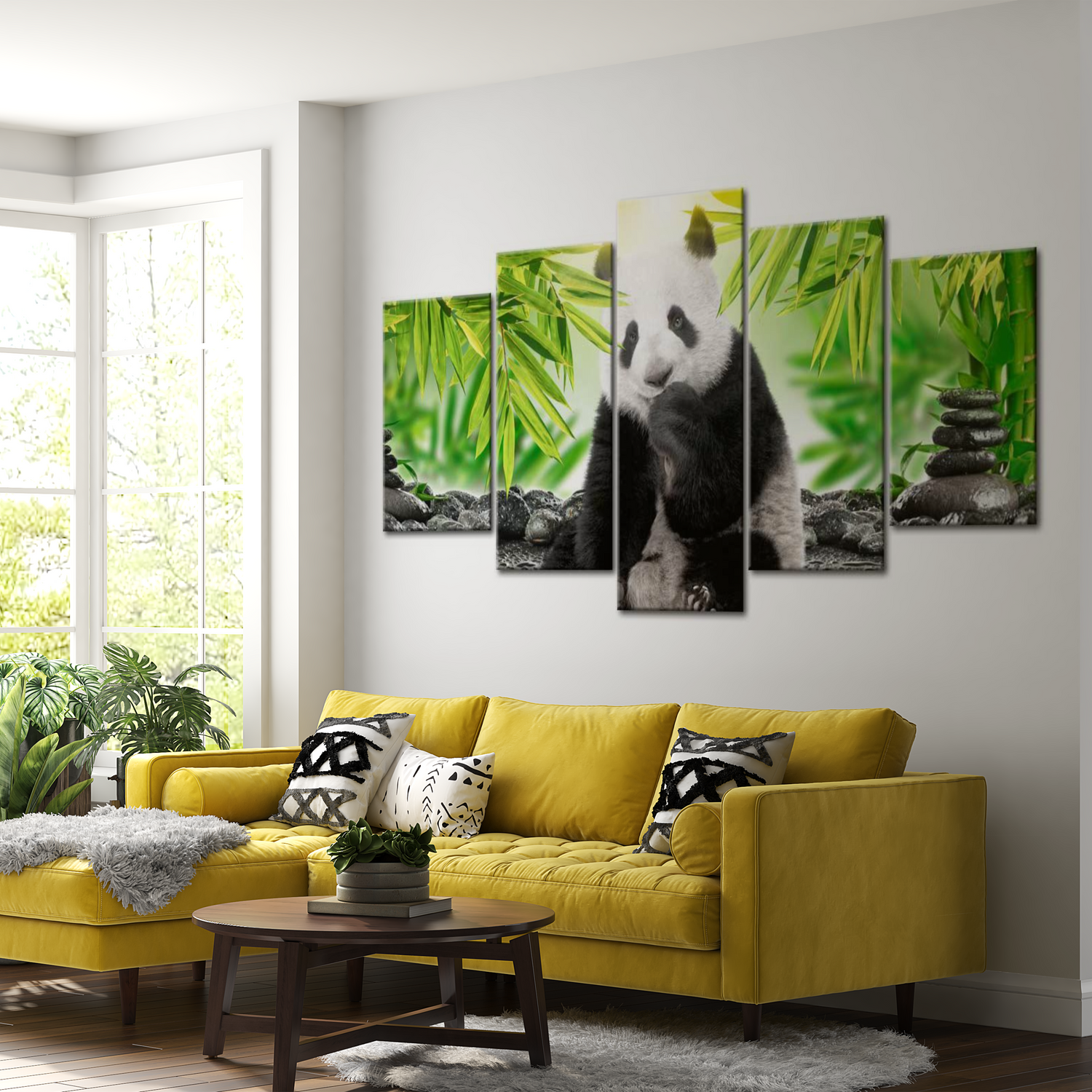 Stretched Canvas Animal Art - Sweet Little Panda 40"Wx20"H