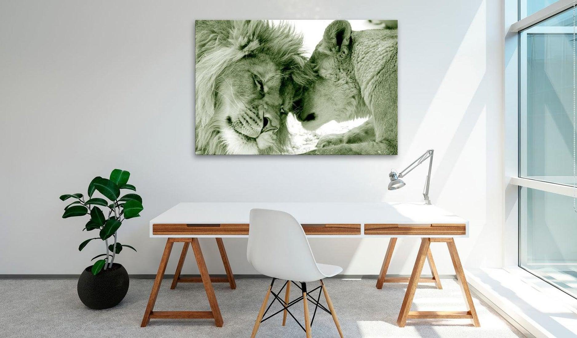Stretched Canvas Animal Art - Whisper Of Love