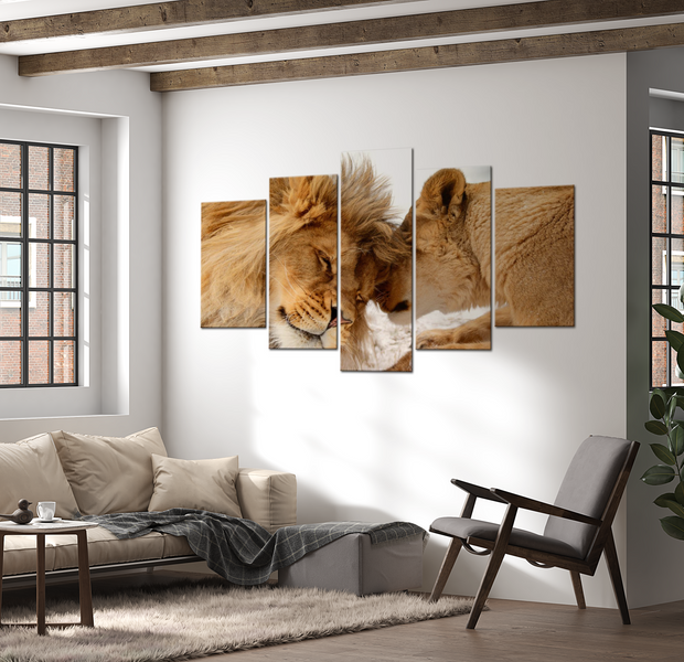 Animal Canvas Wall Art - Wild Love - 5 Pieces