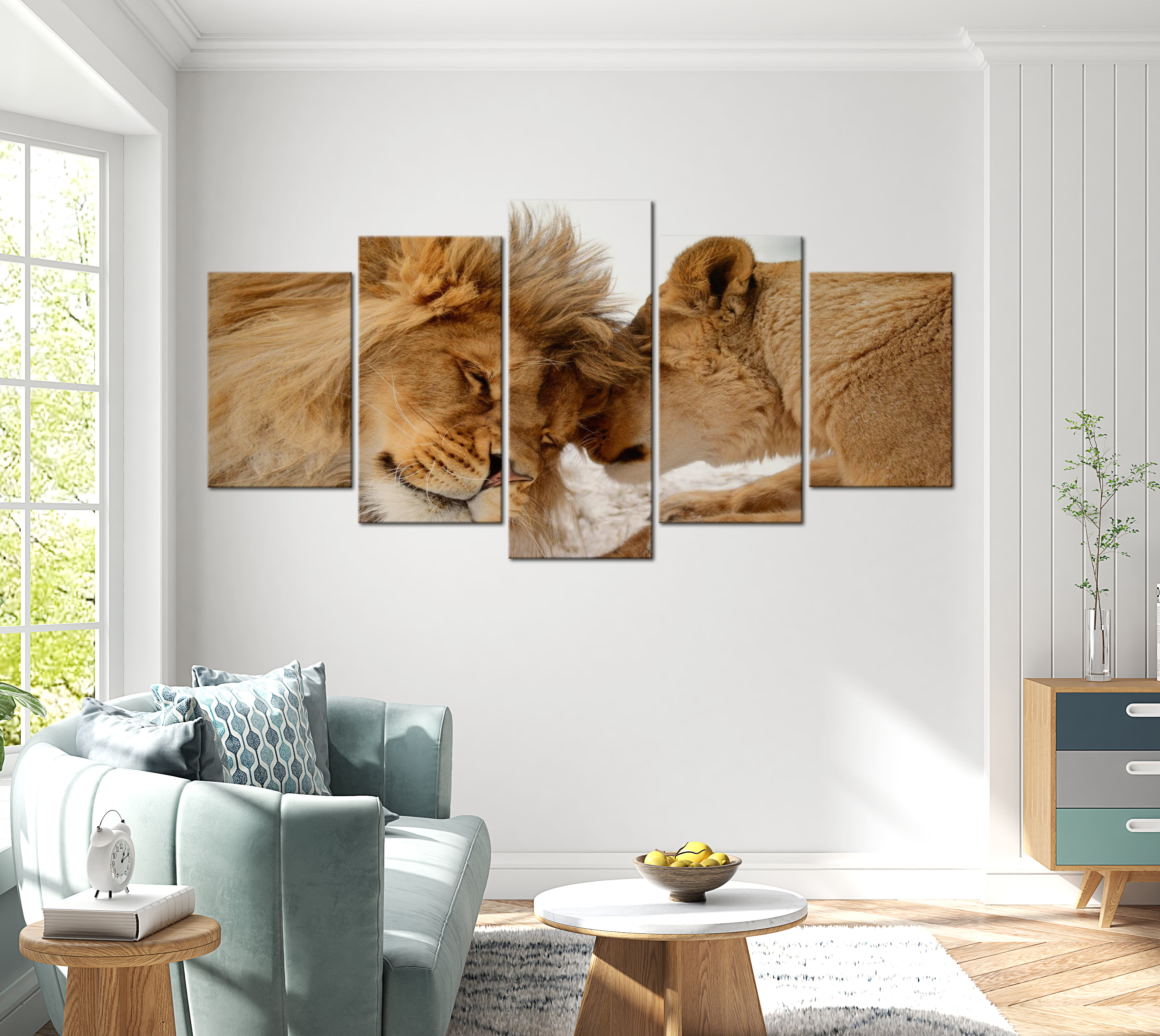 Stretched Canvas Animal Art - Wild Love 40"Wx20"H