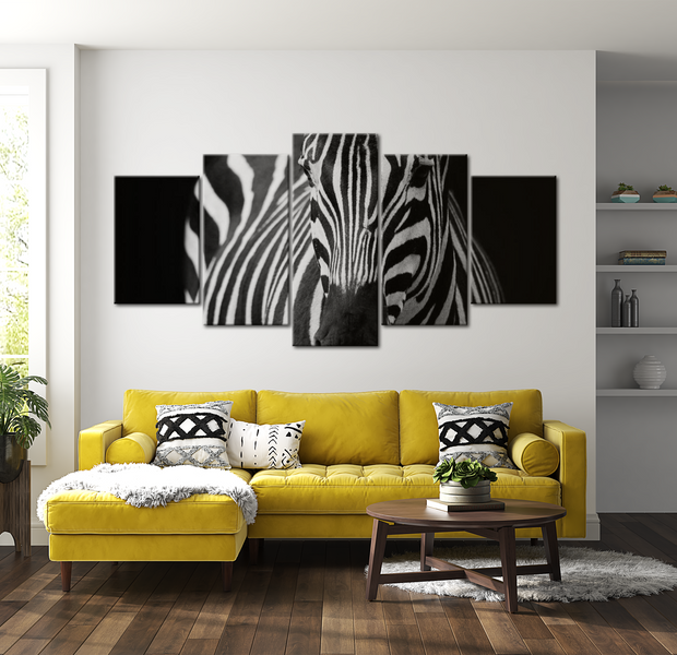 Animal Canvas Wall Art - Zebra Look - 5 Pieces