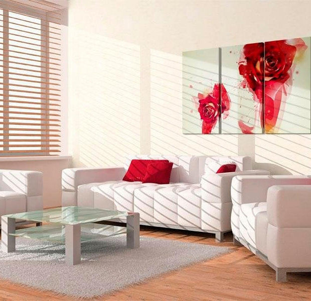 Stretched Canvas Floral Art - A New Look On A Rose