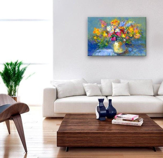 Stretched Canvas Floral Art - Autumn Bouquet