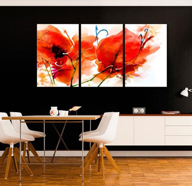 Stretched Canvas Floral Art - Autumn Garden