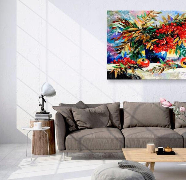 Stretched Canvas Floral Art - Autumn Harvest