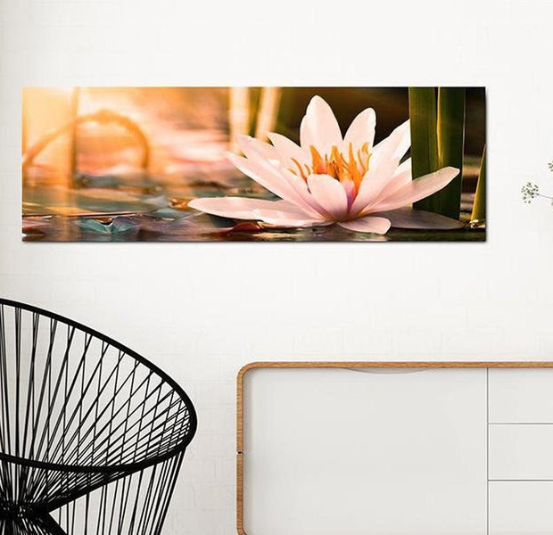 Stretched Canvas Floral Art - Beautiful Lotus
