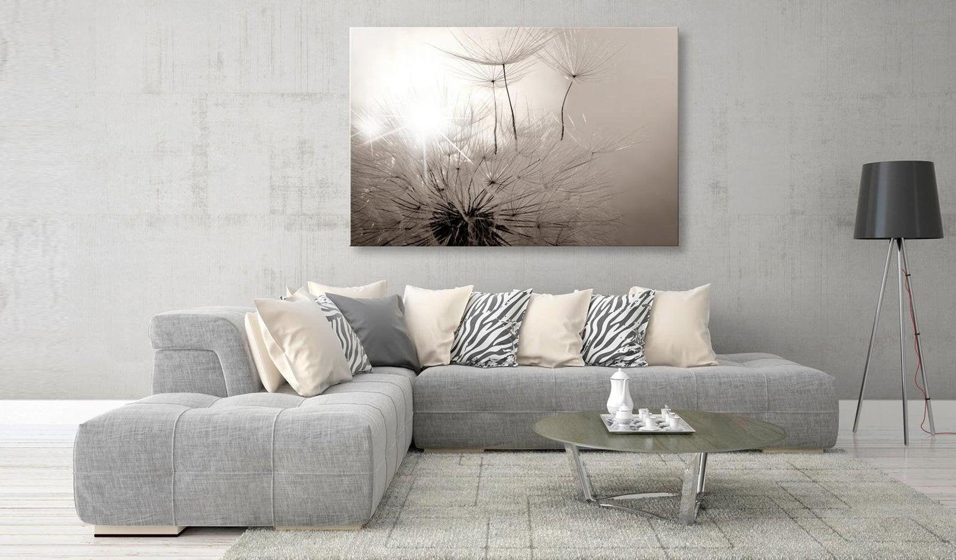 Stretched Canvas Floral Art - Beautiful Summer: Dandelions