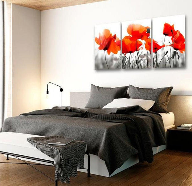 Stretched Canvas Floral Art - Charming Poppies