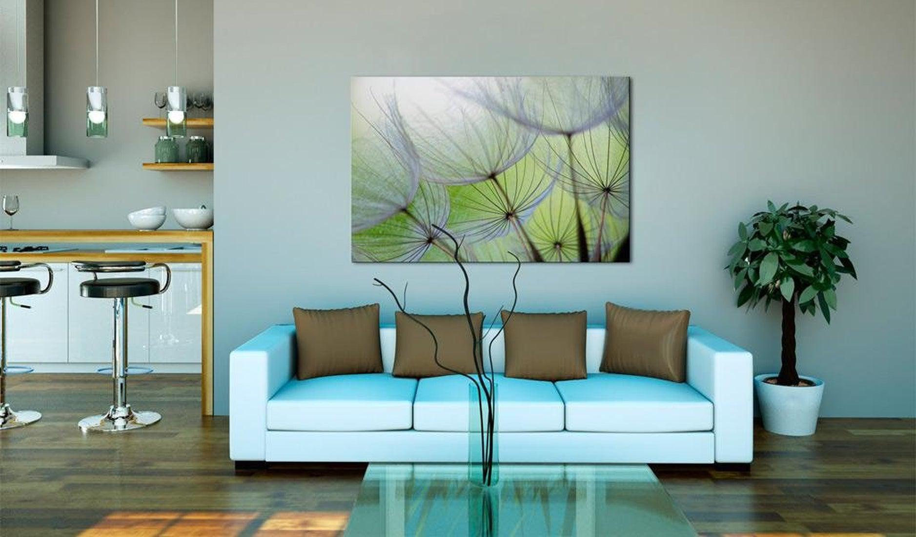 Stretched Canvas Floral Art - Dandelion In The Wind