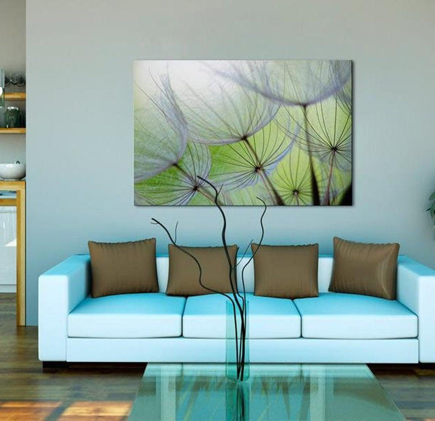 Stretched Canvas Floral Art - Dandelion In The Wind