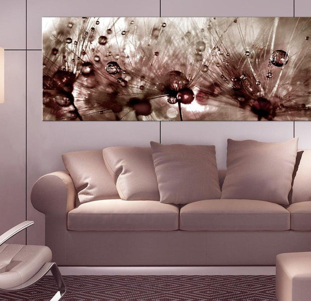 Stretched Canvas Floral Art - Dandelions After Rain