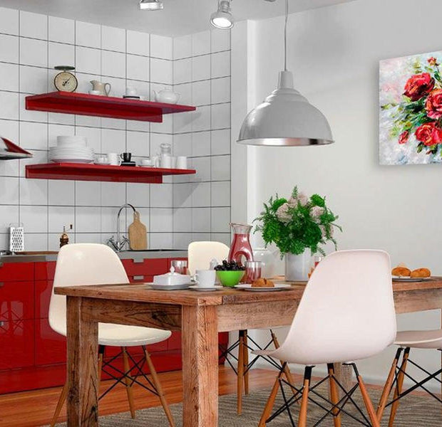 Stretched Canvas Floral Art - Flowers Of Love