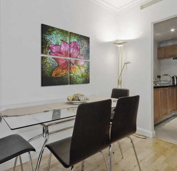 Stretched Canvas Floral Art - Glass Flower