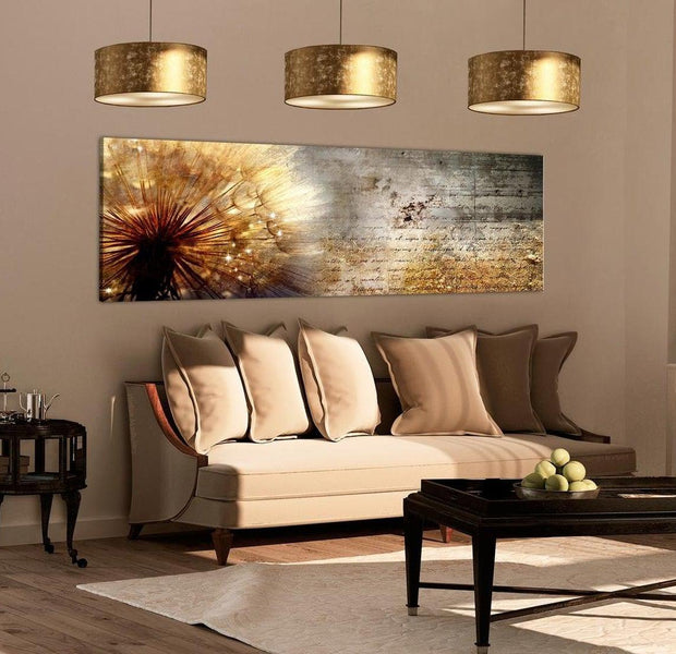 Stretched Canvas Botancial Art - Golden Dandelion