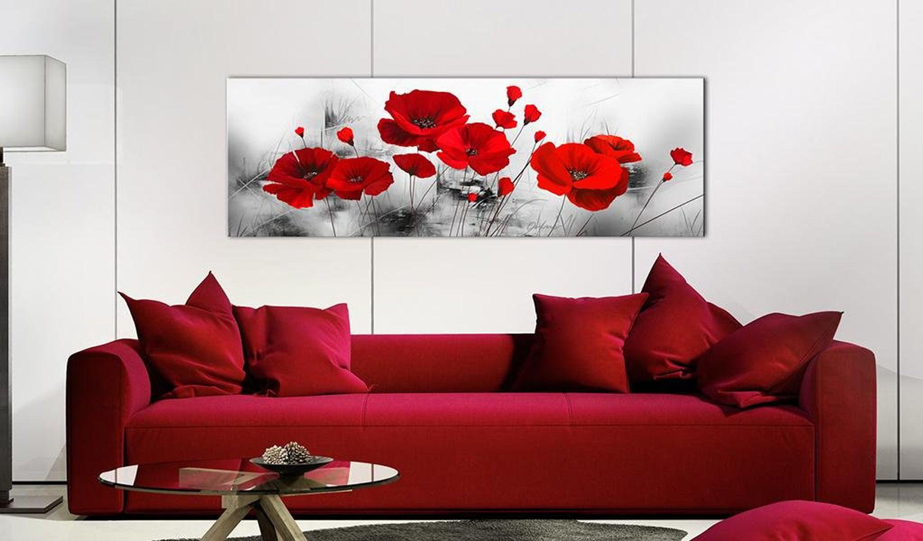 Stretched Canvas Floral Art - Grey Garden