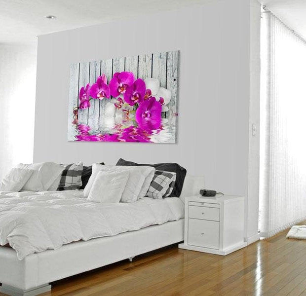 Stretched Canvas Floral Art - Harmony: Orchid