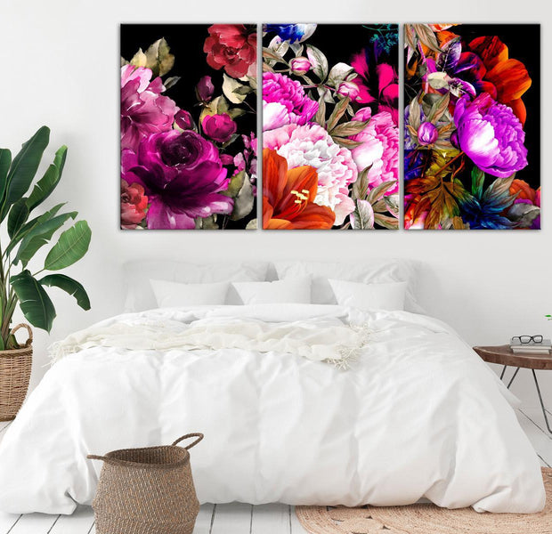 Stretched Canvas Floral Art - Holiday Bouquet