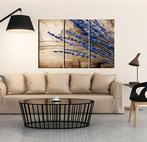 Stretched Canvas Floral Art - Lavander